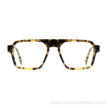 Oversized Square Unisex Acetate Frame Optical Glasses